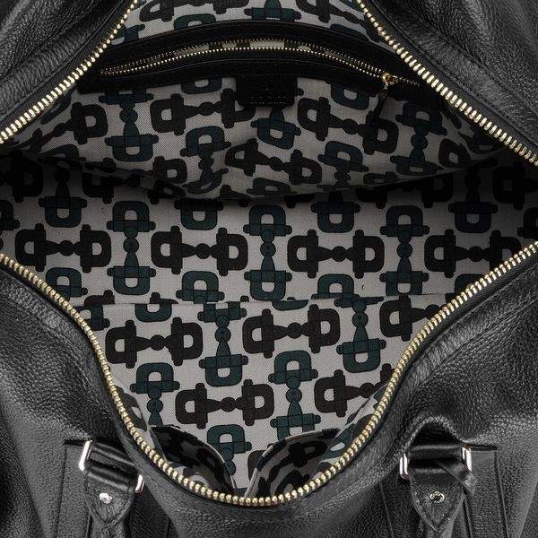 1:1 Gucci 232828 Cowhide Leather Luggage Handbags-Black
